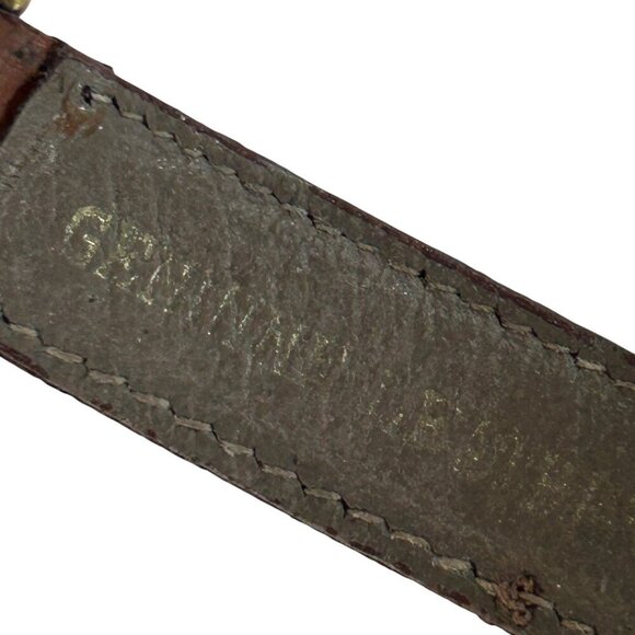 Vintage 80s 1989 Guess Bracelet Watch White Face Leather Band - Picture 6 of 7